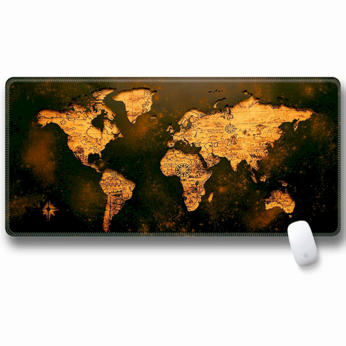 Килимок для миші VOLTRONIC Карта Світу 300x700 Brown/Orange (SJDT-16)