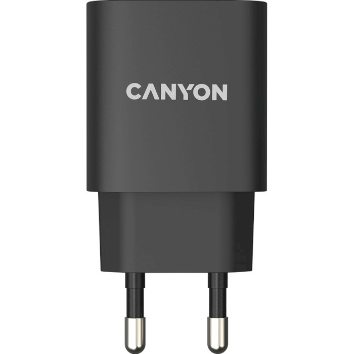 Зарядное устройство CANYON H-20-02 1xUSB-C, PD3.0, 20W Black (CNE-CHA20B02)