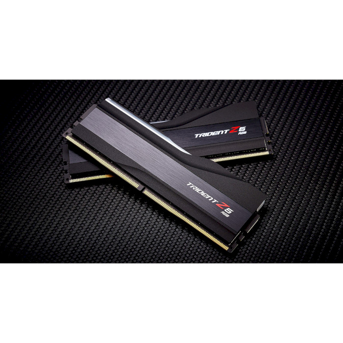 Модуль пам'яті G.SKILL Trident Z5 RGB Matte Black DDR5 6000MHz 32GB Kit 2x16GB (F5-6000J4040F16GX2-TZ5RK)