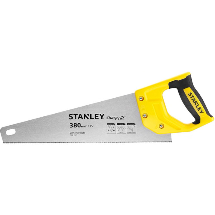Ножовка по дереву STANLEY "Sharpcut" 380mm 11tpi (STHT20369-1)