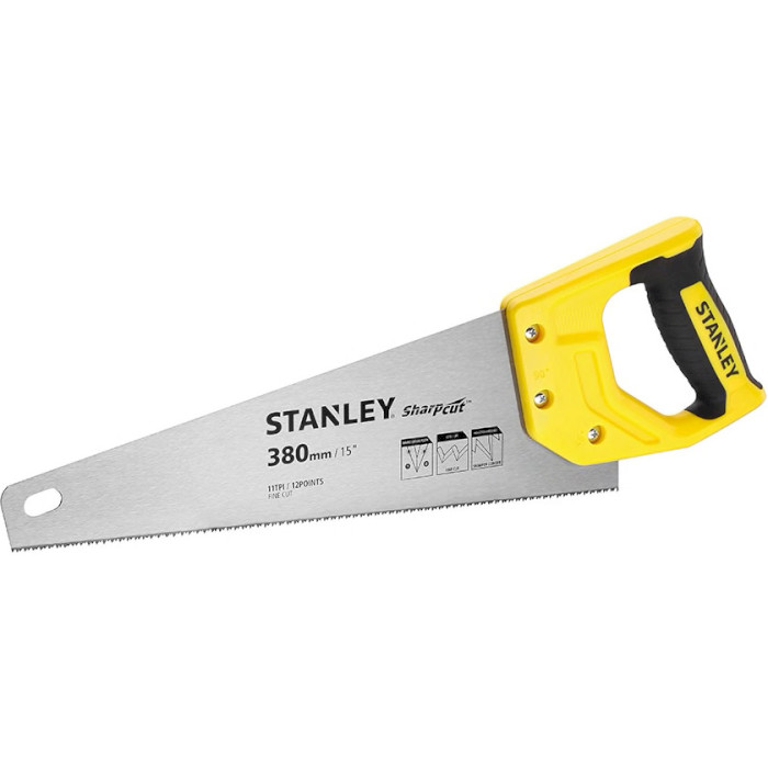 Ножівка по дереву STANLEY "Sharpcut" 380mm 11tpi (STHT20369-1)