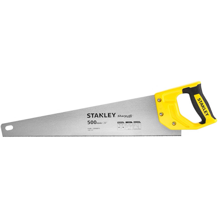 Ножівка по дереву STANLEY "Sharpcut" 500mm 11tpi (STHT20371-1)