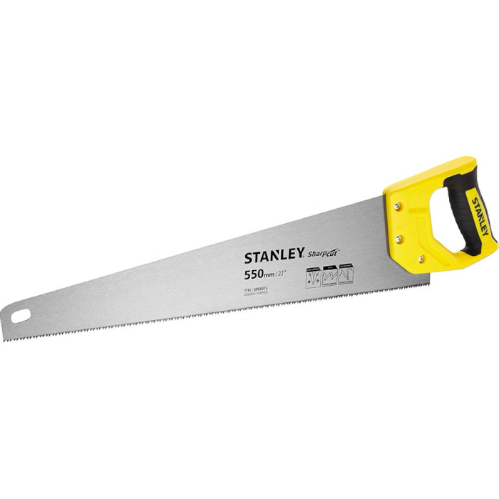 Ножовка по дереву STANLEY "Sharpcut" 550mm 7tpi (STHT20368-1)