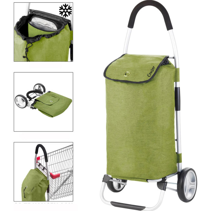 Сумка-тележка SHOPPINGCRUISER Foldable 45L Green (650068)