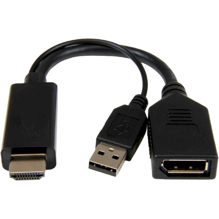 Адаптер CABLEXPERT HDMI - DisplayPort Black (A-HDMIM-DPF-01)