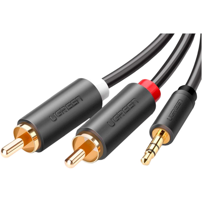 Кабель UGREEN mini-jack 3.5 мм - 2RCA 1.5м Black (10511)