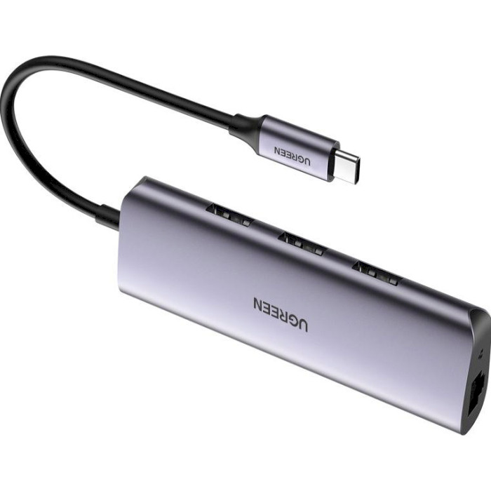 Порт-реплікатор UGREEN CM236 Premium 5-in-1 USB-C Hub Gray (60718)