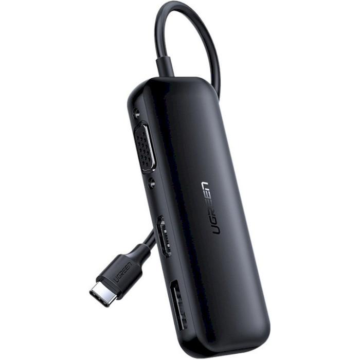 Порт-реплікатор UGREEN CM260 USB-C to DisplayPort + HDMI + VGA Black (60568)
