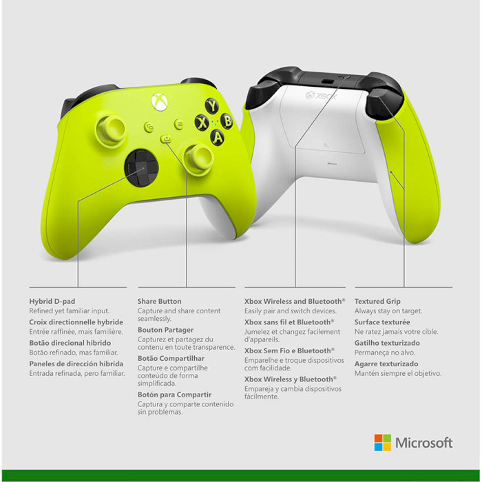 Геймпад MICROSOFT Xbox Wireless Controller Electric Volt (QAU-00022/889842716528)