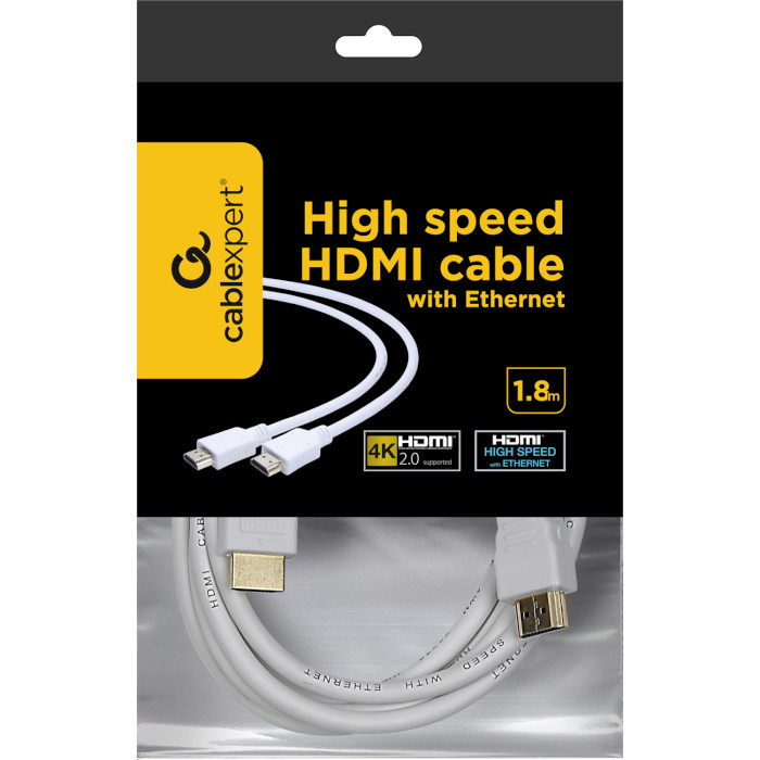 Кабель CABLEXPERT HDMI v1.4 1.8м White (CC-HDMI4-W-6)
