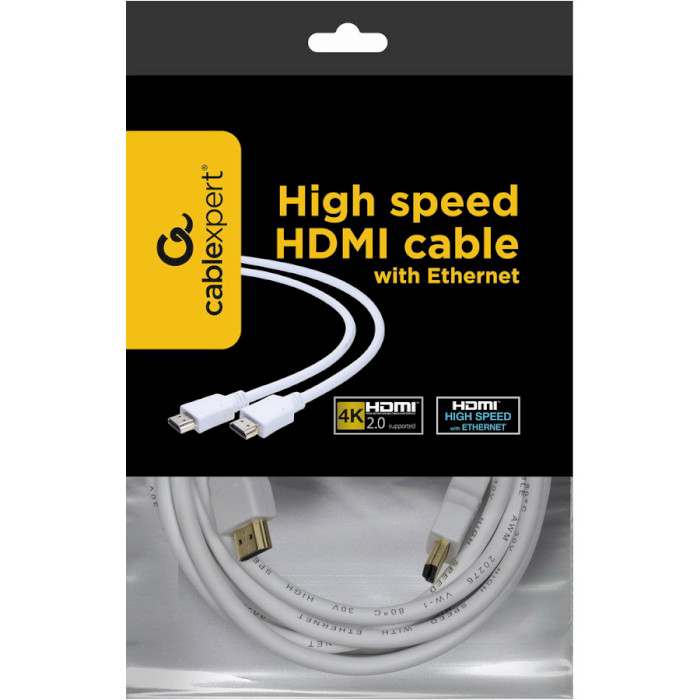 Кабель CABLEXPERT HDMI v1.4 1м White (CC-HDMI4-W-1M)