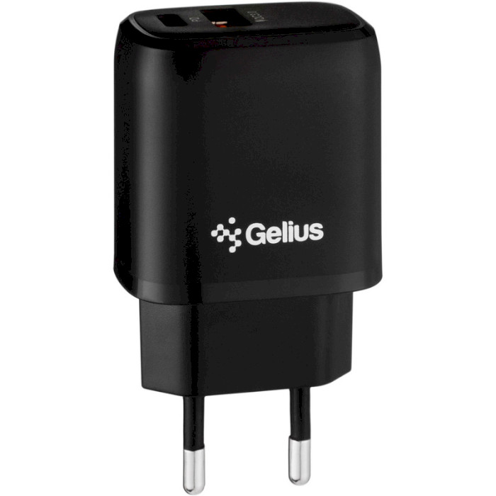 Зарядний пристрій GELIUS Pro X-Duo GP-HC014 USB+Type-C QC3.0/PD20W Black (85182)