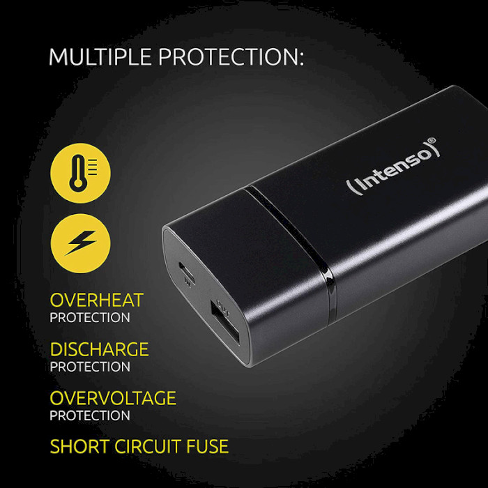 Повербанк INTENSO PM5200 1xUSB-A, 1.5A 5200mAh Black (7323520)