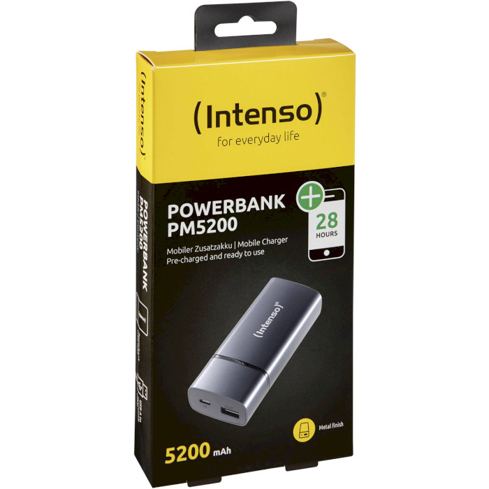 Повербанк INTENSO PM5200 1xUSB-A, 1.5A 5200mAh Black (7323520)