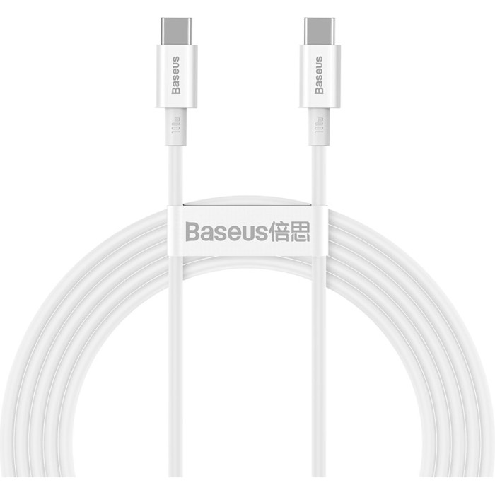 Кабель BASEUS Superior Series Fast Charging Data Cable Type-C to Type-C 100W 1м White (CATYS-B02)