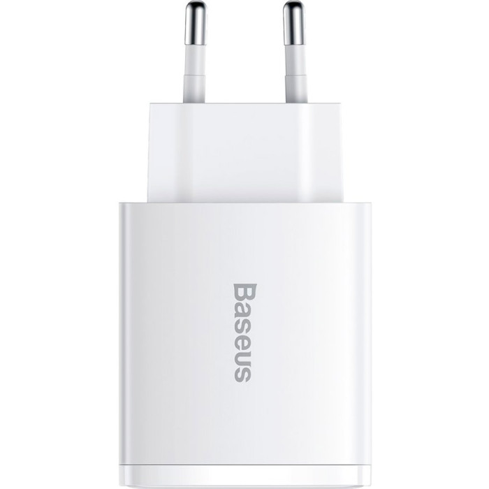 Зарядное устройство BASEUS Compact Quick Charger 2U+C 30W White (CCXJ-E02)