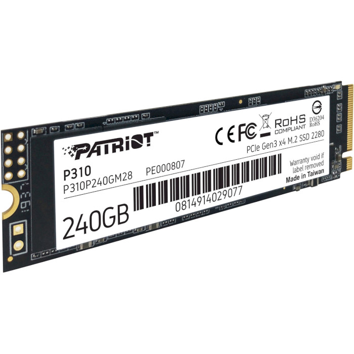 SSD диск PATRIOT P310 240GB M.2 NVMe (P310P240GM28)