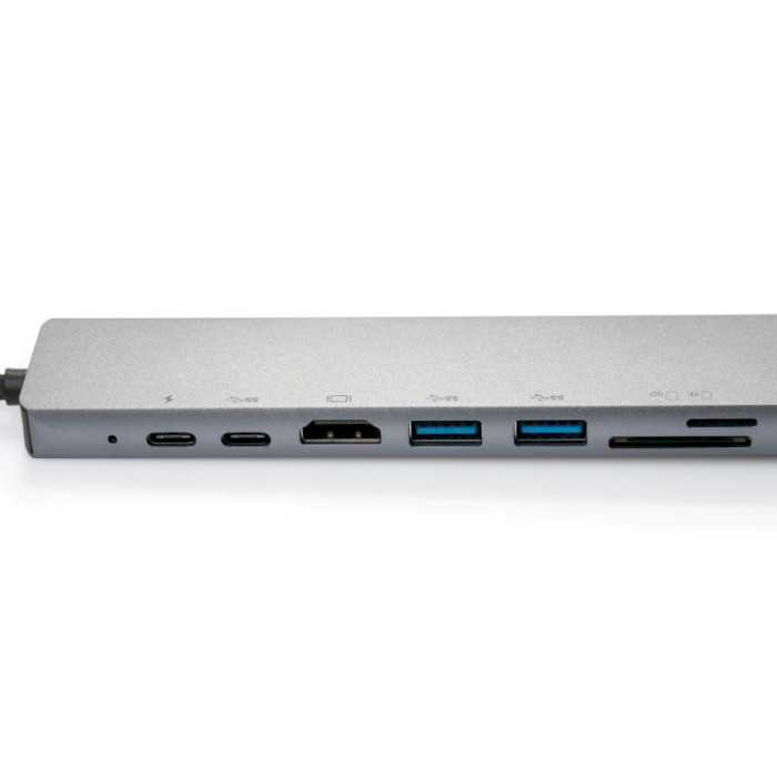 Порт-репликатор VINGA Type-C to HDMI + 2 x USB-A + LAN + SD + 2 x Type-C (VCPATC2U3CRLNHIPDGR)