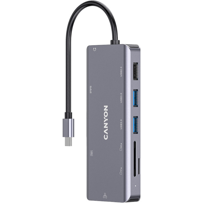 Порт-реплікатор CANYON DS-11 USB-C Multiport Hub 9-in-1 (CNS-TDS11)