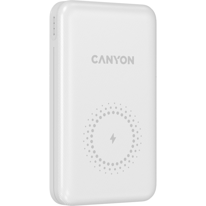 Повербанк з бездротовою зарядкою CANYON CNS-CPB1001 10000mAh White