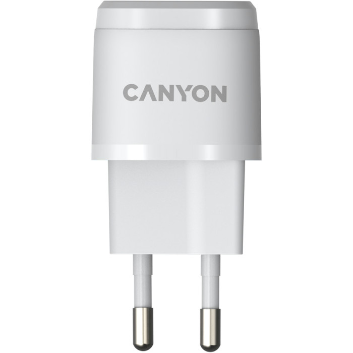 Зарядний пристрій CANYON H-20-05 1xUSB-C, PD3.0, 20W White (CNE-CHA20W05)