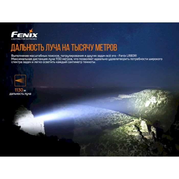 Фонарь поисковый FENIX LR80R