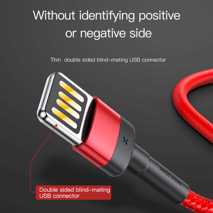 Кабель BASEUS Cafule Cable Special Edition USB for Lightning 1м Red (CALKLF-G09)