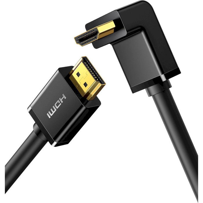 Кабель UGREEN HD103 90-Degree Angled Cable HDMI v2.0 2м Black (10173)