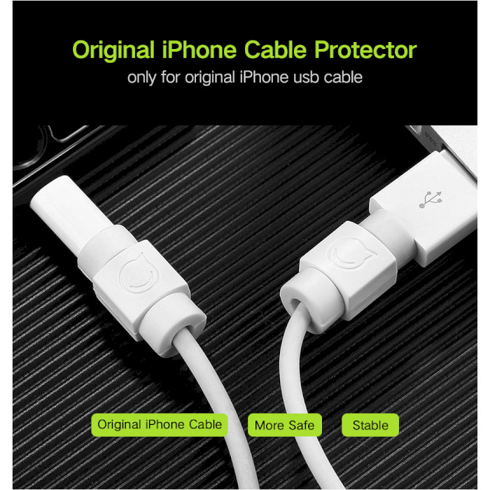 Защита для кабеля UGREEN LP127 Charging Cable Protector White (40705)