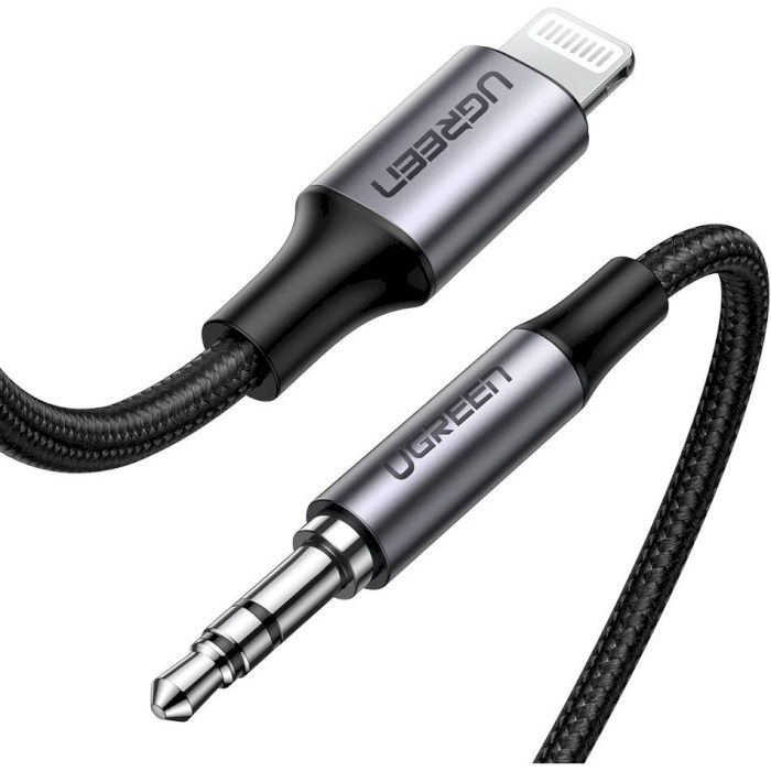 Кабель UGREEN US315 Lightning to 3.5mm Male Aux Cable Lightning - AUX 1м Black (70509)