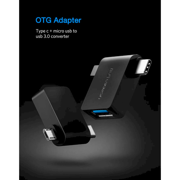 Адаптер OTG UGREEN 30453 Type-C to USB-A Black