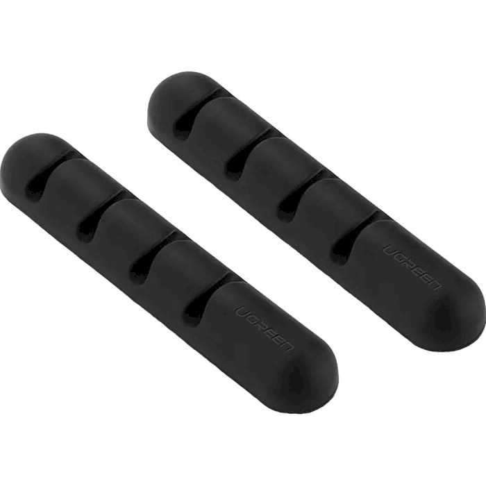 Органайзер для кабелей UGREEN LP114 4-Clips Cable Organizer 2-pack Black (30762)