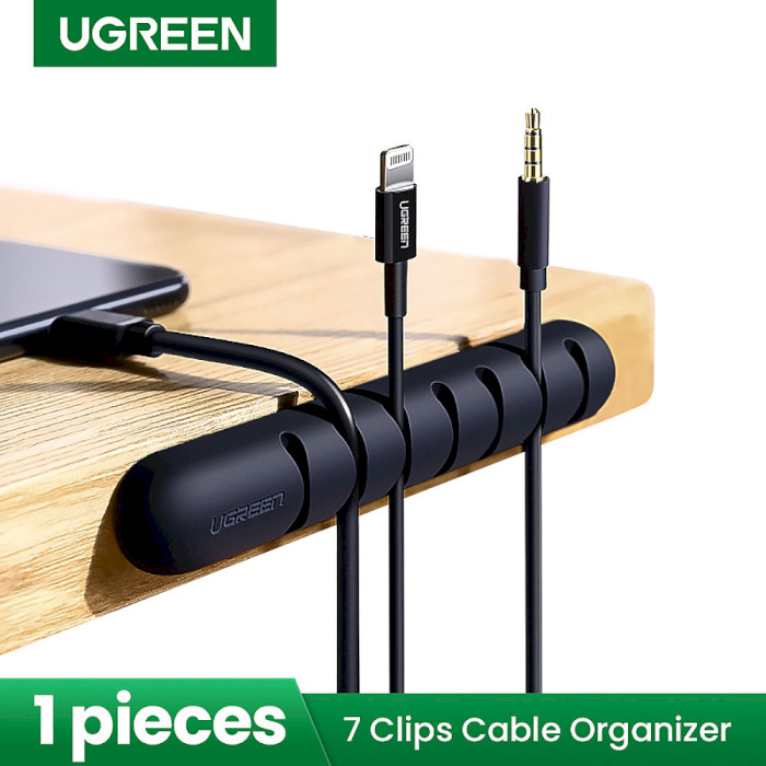 Органайзер для кабелей UGREEN LP114 7-Clips Cable Organizer Black (50320)