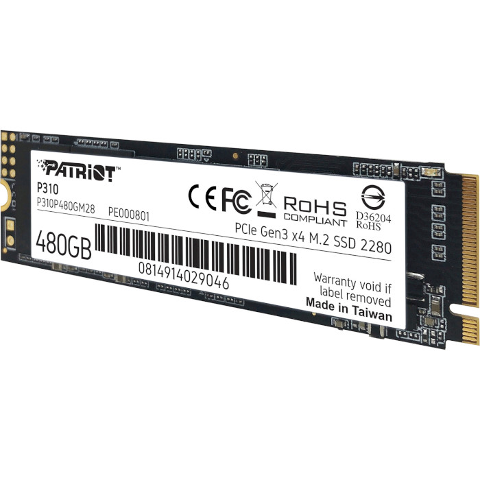 SSD диск PATRIOT P310 480GB M.2 NVMe (P310P480GM28)