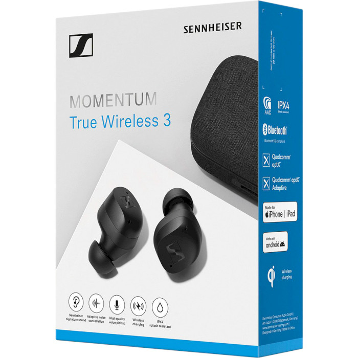 Навушники SENNHEISER Momentum True Wireless 3 Black (509180)