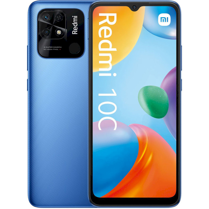 Смартфон REDMI 10C 4/64GB Ocean Blue
