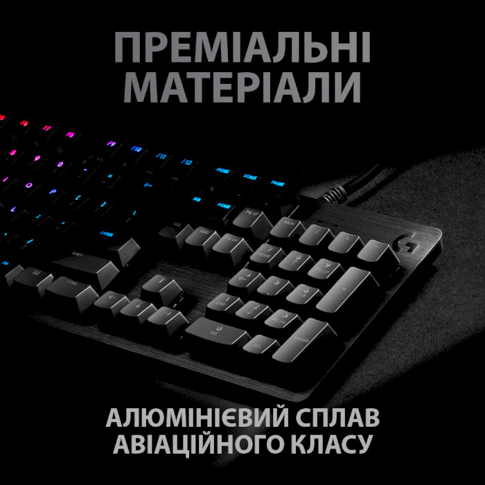 Клавиатура LOGITECH G512 LightSync RGB Mechanical GX Brown Tactile RU Carbon (920-009351)