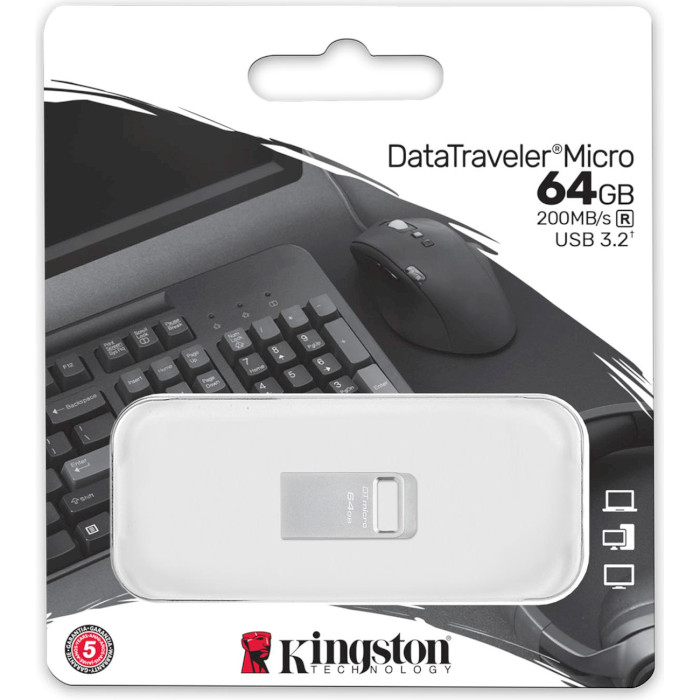 Флэшка KINGSTON DataTraveler Micro 3.2 64GB USB3.2 (DTMC3G2/64GB)