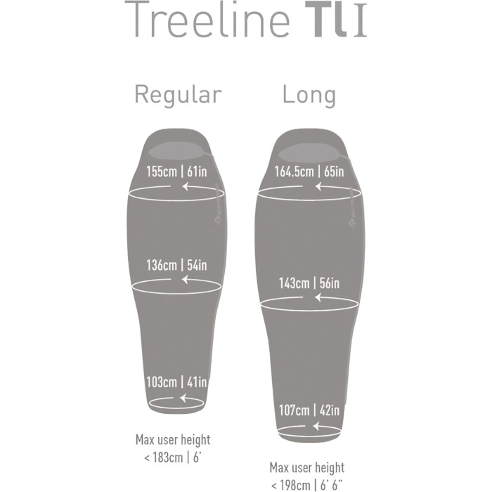 Спальный мешок SEA TO SUMMIT Treeline TlI Long -3°C Black Left (ATL1-L)
