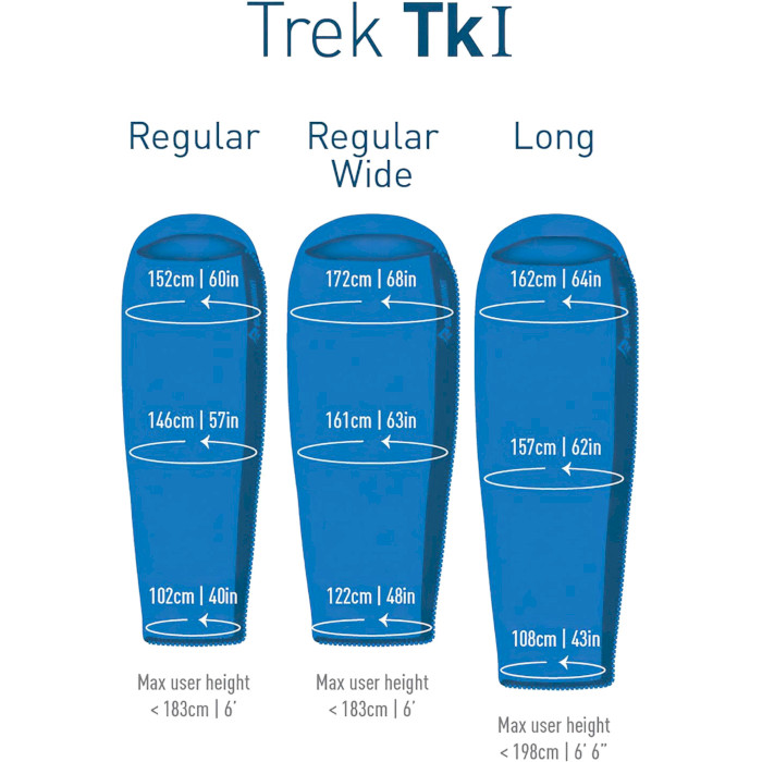 Спальний мішок SEA TO SUMMIT Trek TKI Regular -1°C Bright Blue/Denim Left (ATK1-R)