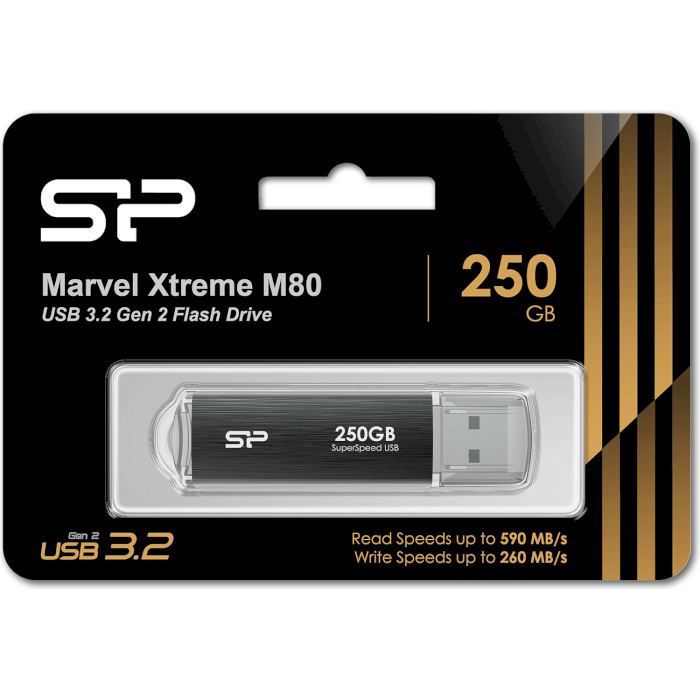 Флэшка SILICON POWER Marvel Xtreme M80 256GB USB3.2 (SP250GBUF3M80V1G)