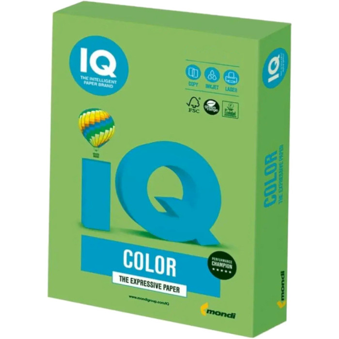 Офісний кольоровий папір MONDI IQ Color Intensive Dark Green A4 160г/м² 250арк (DG47/A4/160/IQ)