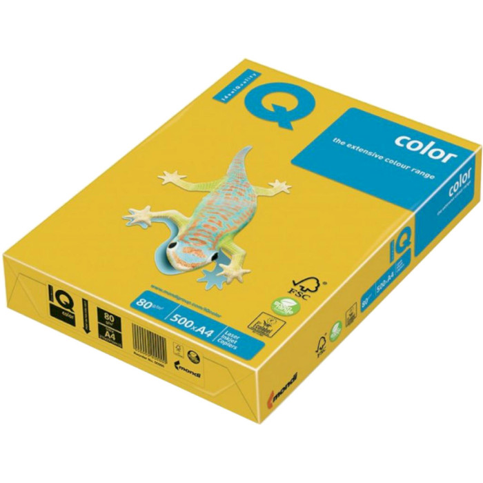 Офісний кольоровий папір MONDI IQ Color Intensive Mustard A4 80г/м² 500арк (IG50/A4/80/IQ)