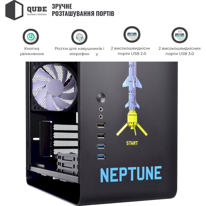 Корпус QUBE Eagle Neptune Printed (QBX3M_WBNU3PN)