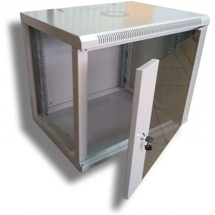 Настенный шкаф 19" HYPERNET WMNC-9U-Flat-AC (9U, 600x450мм, RAL7035)