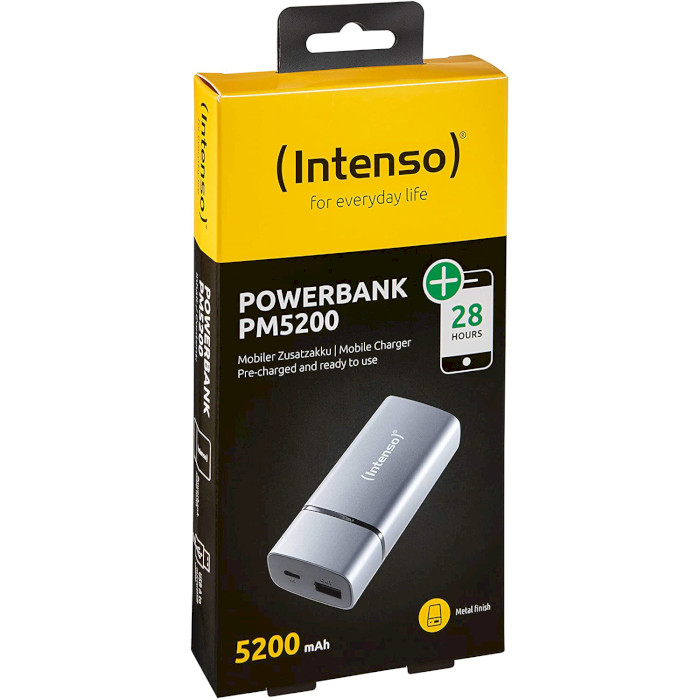 Повербанк INTENSO PM5200 1xUSB-A, 1.5A 5200mAh Cool Gray (7323524)