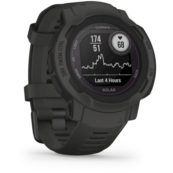 Смарт-годинник GARMIN Instinct 2 Solar Standard 45mm Graphite (010-02627-00)