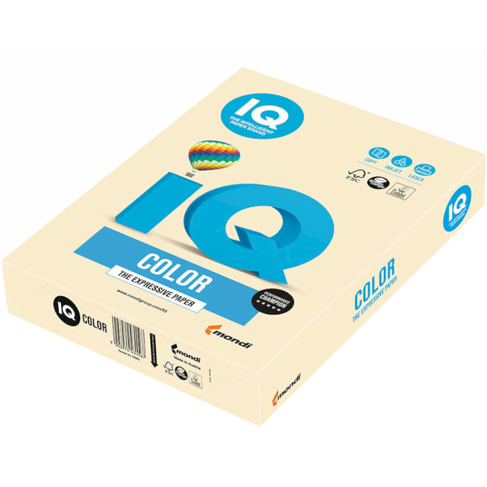 Офисная цветная бумага MONDI IQ Color Pastel Cream A4 160г/м² 250л (CR20/A4/160/IQ)