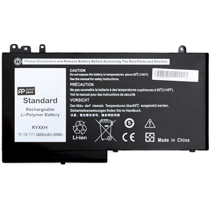 Акумулятор POWERPLANT для ноутбуків Dell Latitude 12 5000 (RYXXH) 11.1V/3400mAh/37Wh (NB441105)