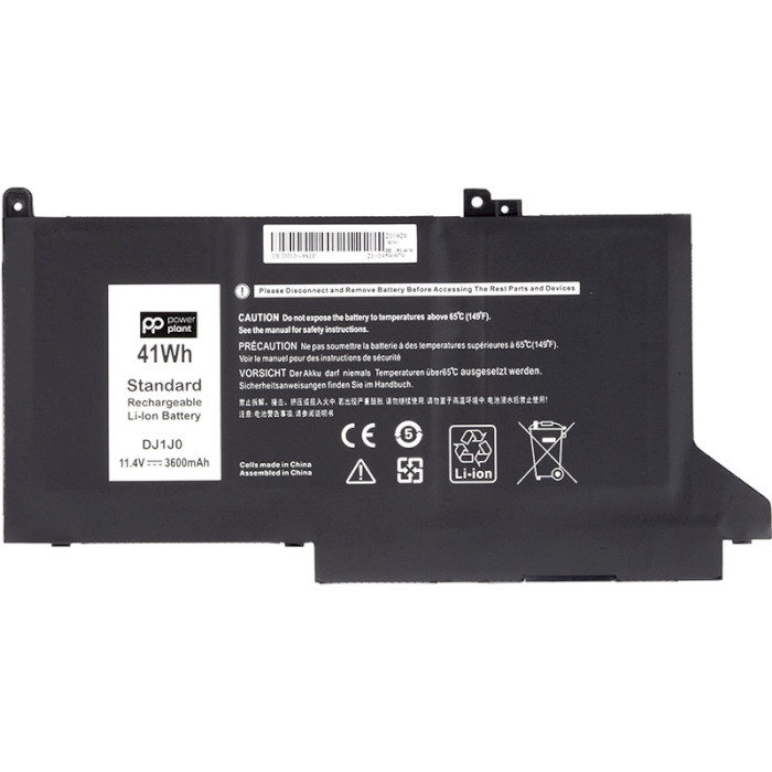 Акумулятор POWERPLANT для ноутбука Dell Latitude 7280 (DJ1J0) 11.4V/3600mAh/41Wh (NB441488)